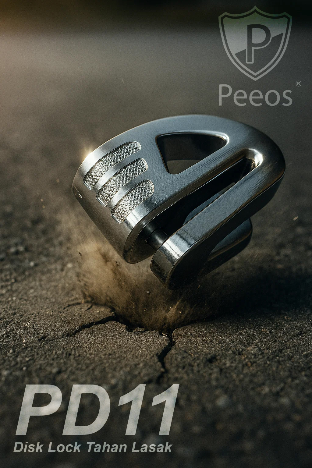 Peeos Lock PD11 Silver terbaik melindungi motorsikal dari pencuri ...