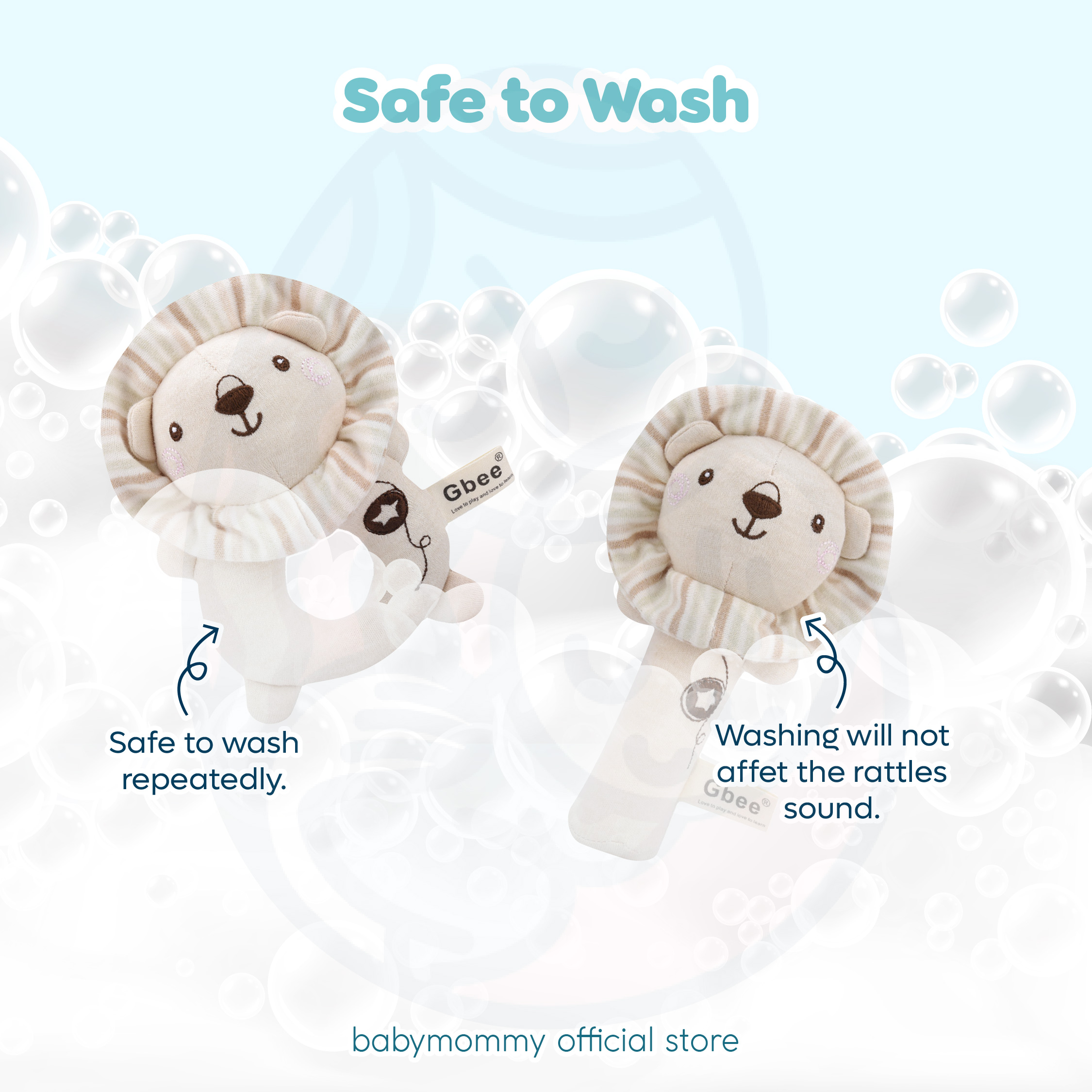 🇲🇾 ReadyStock GBEE 2pcs/set Baby Soft Squeeze Rattle Ring Bell Toys ...