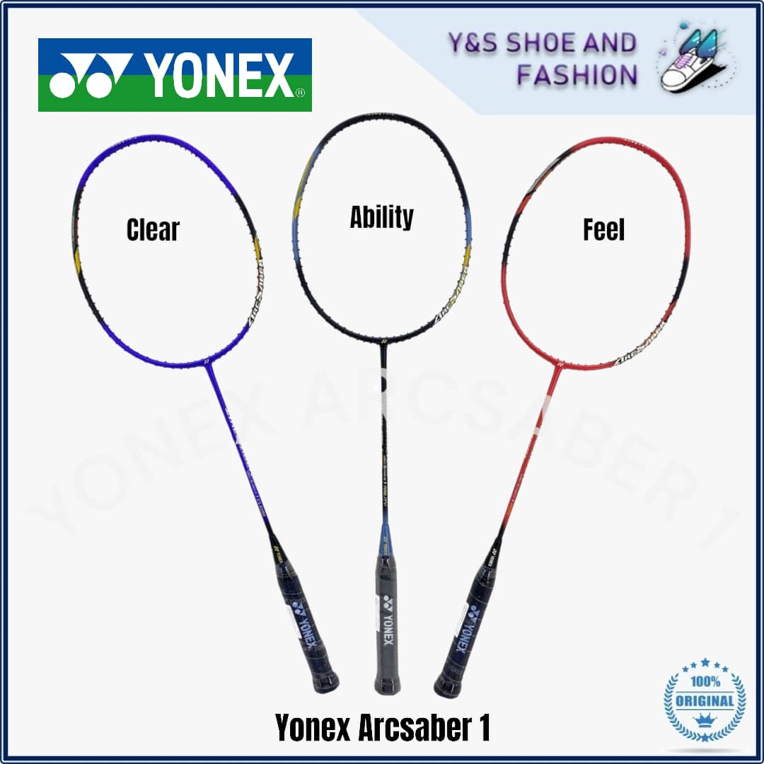 ORIGINAL YONEX ARCSABER 1 FEEL/ ABILITY/ CLEAR Badminton Racquet ...