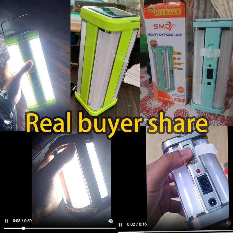 💡2000W Portable Solar LED Light DC+SOLAR Rechargeable Emergency Light ...