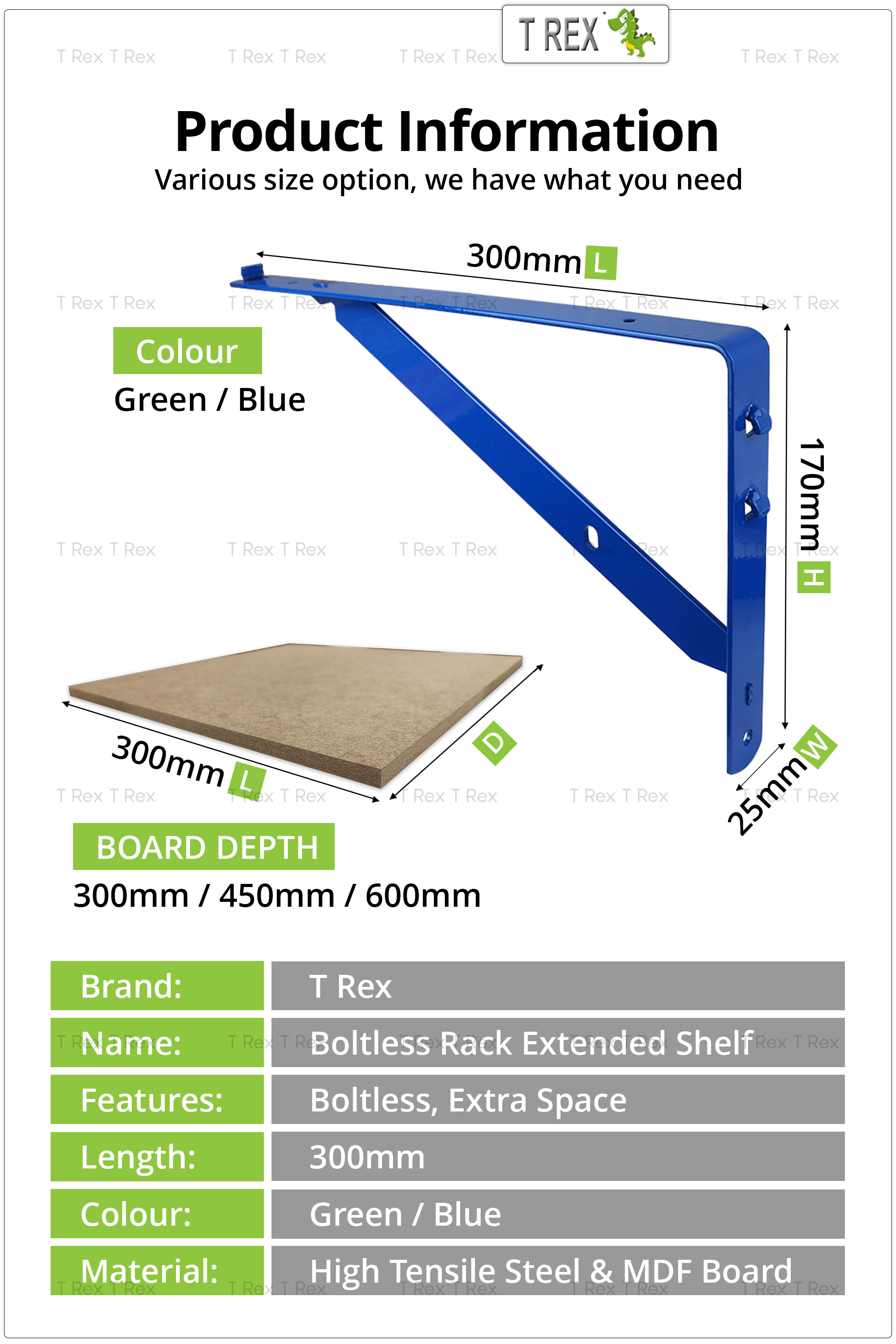 T Rex DIY Metal Extended Shelve Rak / Shelf - Special Designed for T ...