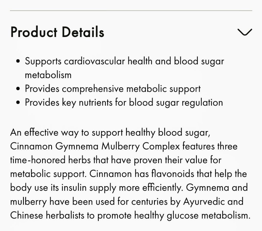Cinnamon Gymnema Mulberry Complex - 3-in-1 Formula 120Capsules ...