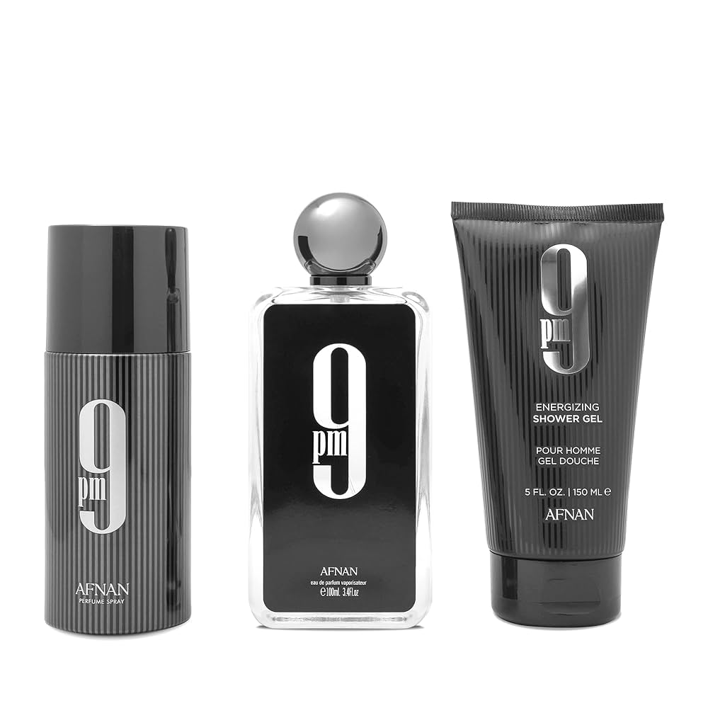 9pm Gift set 100ml Perfum+Shower gel 150ml+Deo 150ml /9pm Afnan cologne ...