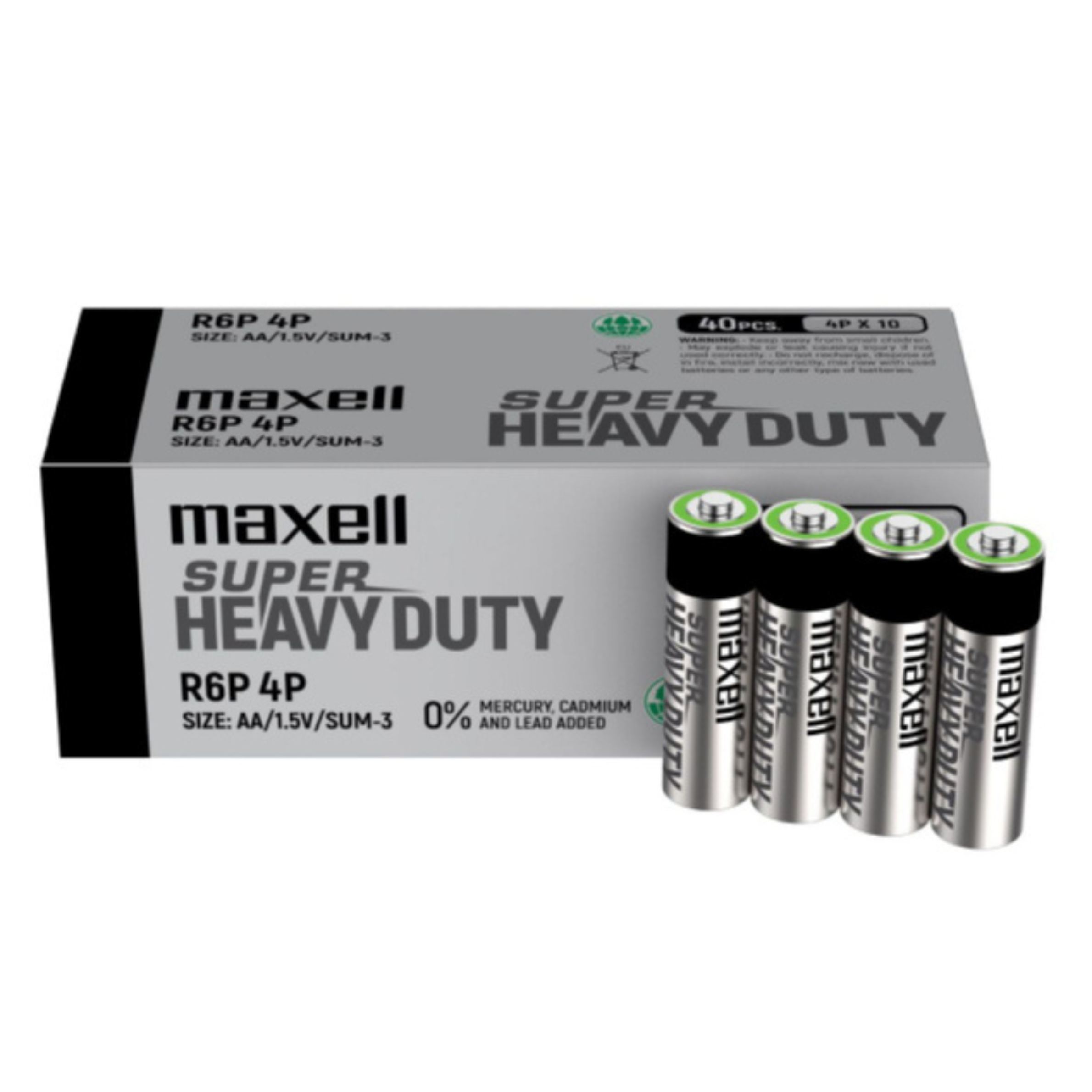Maxell Super Heavy Duty AA R06 Batteries 40PCS | Maxell Bateri AA ...