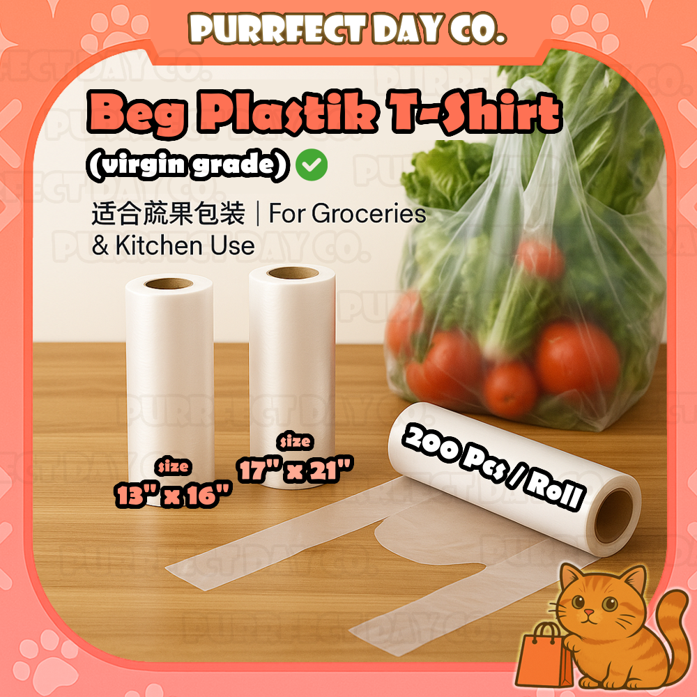 ReadyStock Singlet Plastic Bag Roll / Plastik Tangkai Gulung / 手提袋 ...