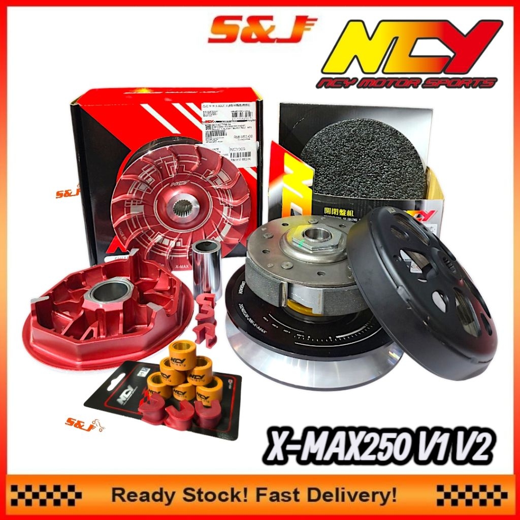 RED NCY XMAX250 XMAX 250 V1 V2 RACING PULLEY SET REAR PULLY SET CVT N20 ...