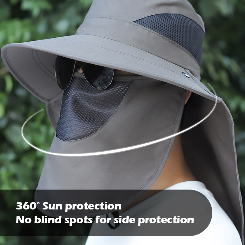 MOTOX Topi matahari topeng topi memancing anti-ultraviolet luar mendaki ...
