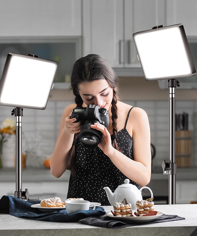 Live Streaming Fill Light with Tripod Desktop Stand Photography Light ...