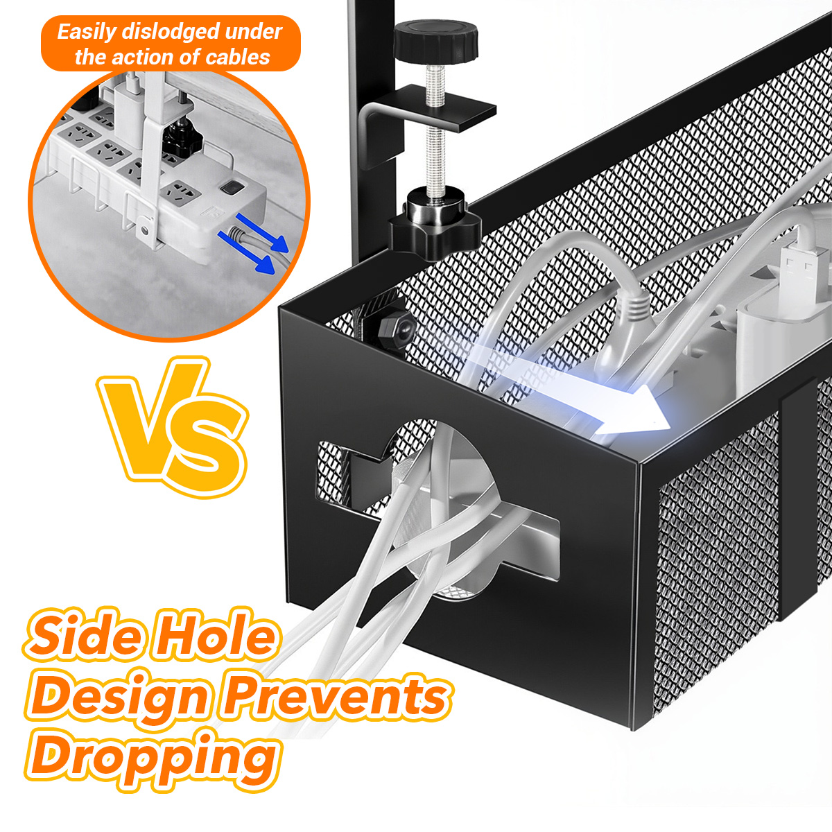 Under Desk Organizer Office Table Storage Shelf Desk Cabinet Rack Under ...