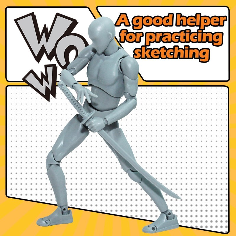 Sketch Draw Male Female/Movable Body Model/Action Figure Model/Movable ...