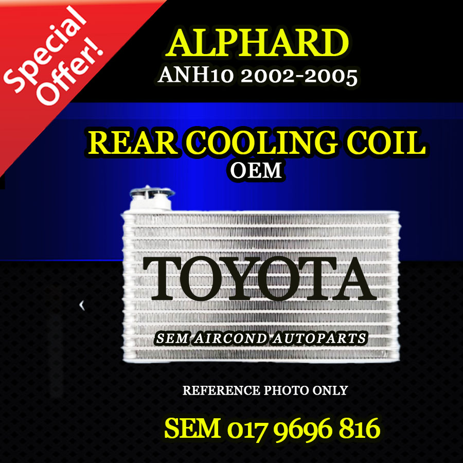 TOYOTA ALPHARD ANH10 2002-2005 YEAR OEM REAR COOLING COIL/ EVAPORATOR ...