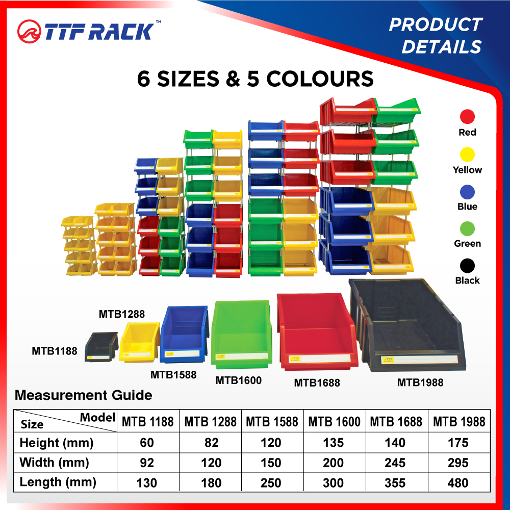 TTF Rack™ (MTB SERIES) Stackable Multi Tools Box Storage Box | Shopee ...