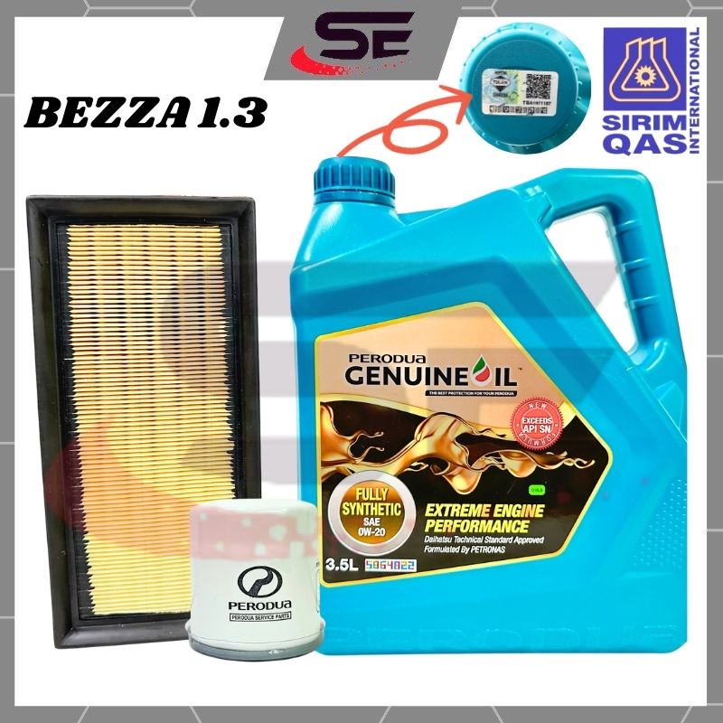 PERODUA Engine Oil 0w20 3.5L Fully Synthetic Minyak Hitam Perdua Bezza ...