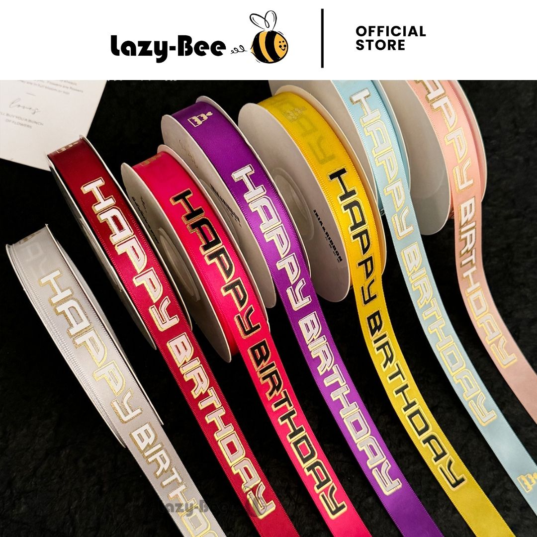 LAZY BEE Happy Birthday Party Ribbon Selamat Hari Jadi Reben Riben ...