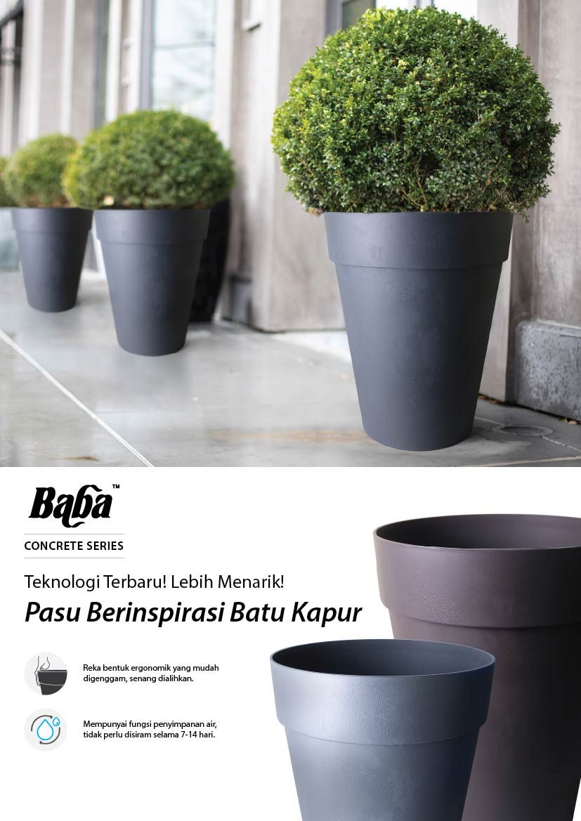 Baba Official | Baba Decorative Pot【NB-280】| Pasu Bunga / Flower Pot ...