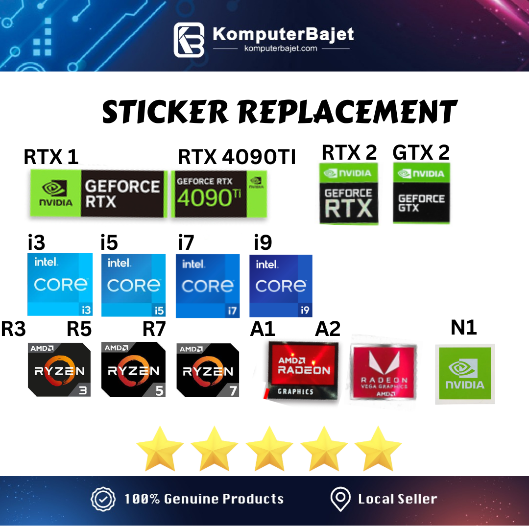 Intel Core i3 / Core i5 / Core i7 / NVidia GEFORCE GTX / RTX 4090 / AMD ...