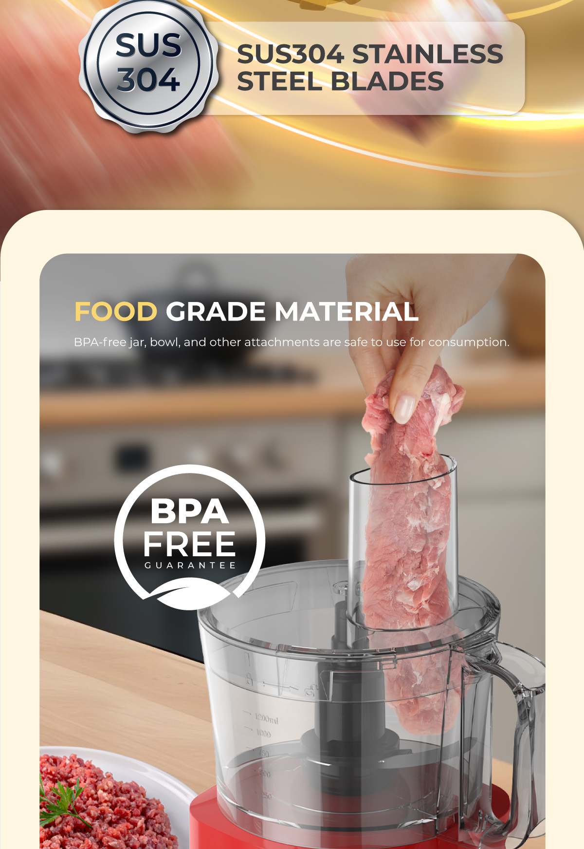 PerySmith Multi-Function Food Processor EasyCooking Series PS6000 ...