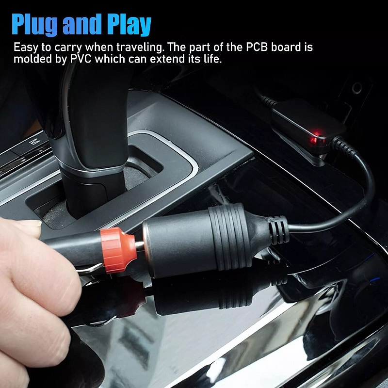 USB A Male to 12V Car Cigarette Lighter Socket Female Cable Converter