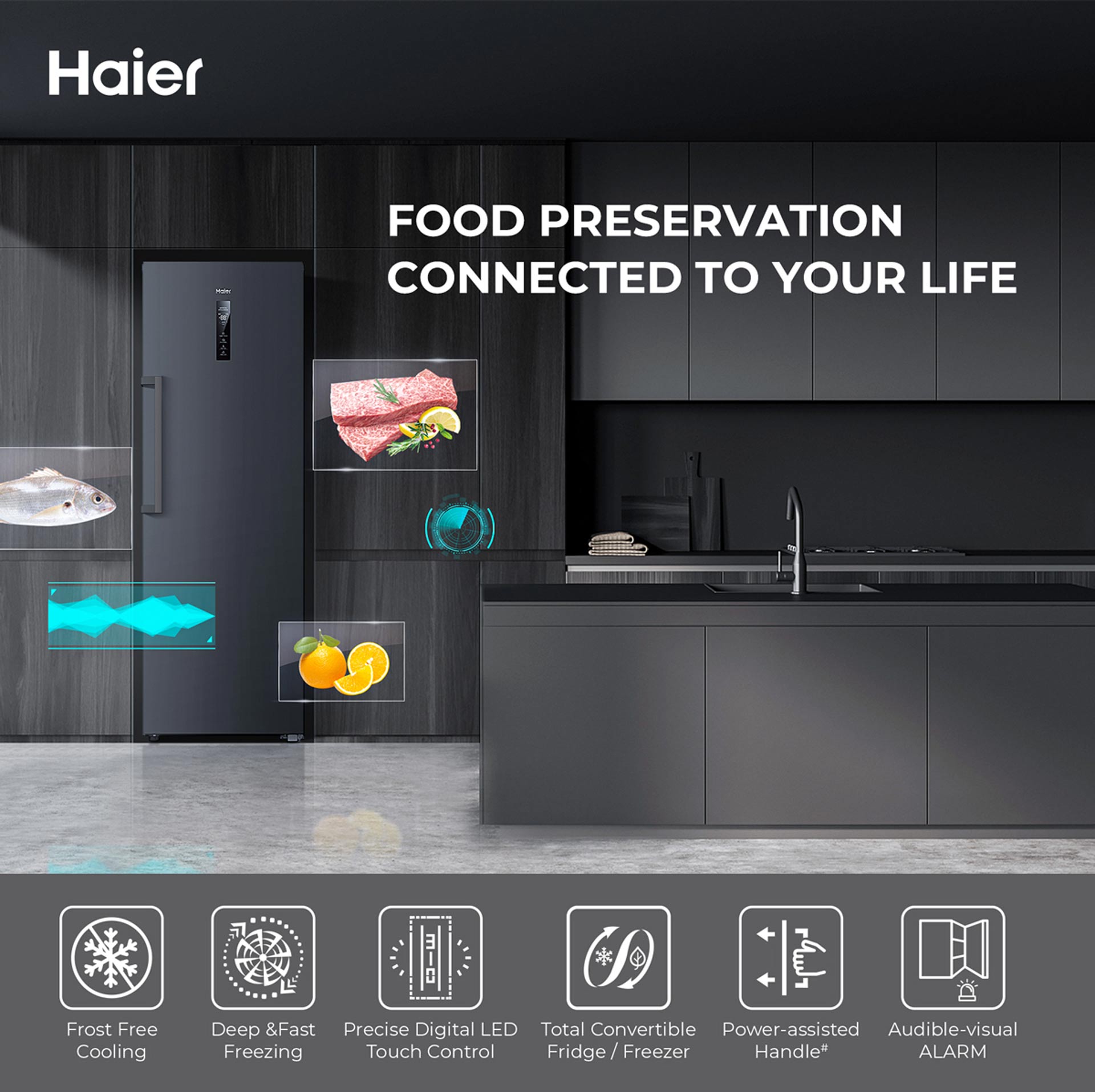 [READY STOCK / 4 Star] Haier 331L Upright Freezer / Frost Free / Total ...