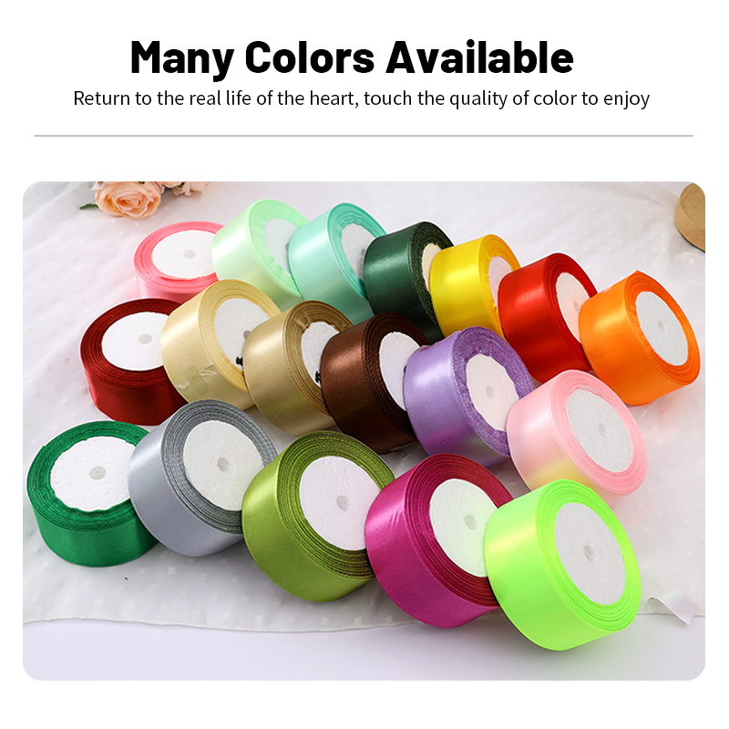 (22M) 4CM DIY Single Face Satin Ribbon Fabric Webbing Decoration Gift ...