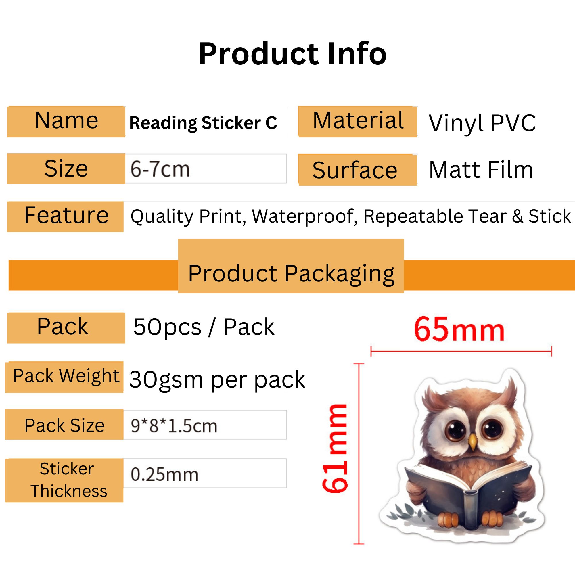 50pcs Book Reading I Love Reading Stickers Graffiti Kids DIY Luggage ...