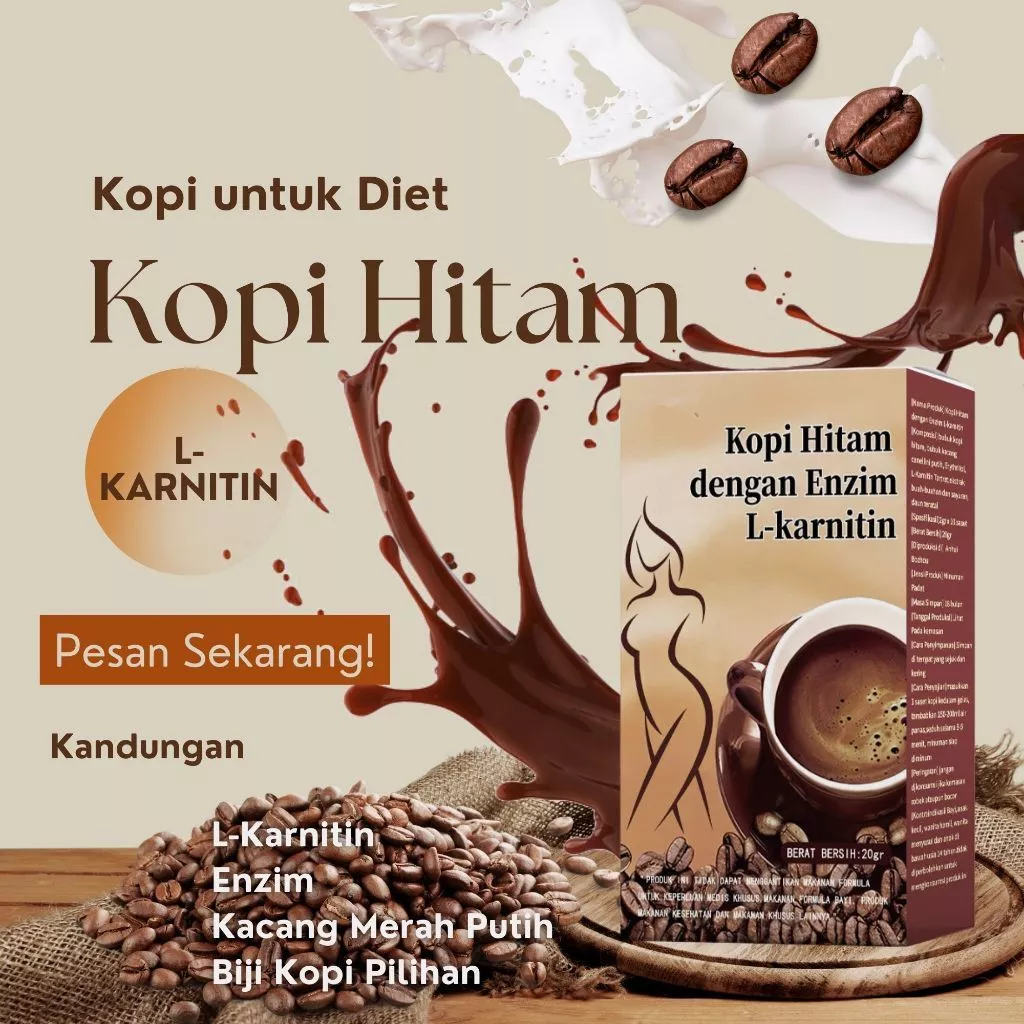 kopi kuruskan badan paling berkesan slimming coffee burn fat Black