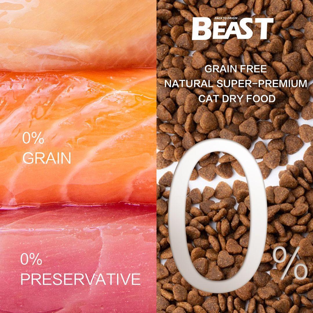 [ FREE CONTAINER ] BEAST Cat Dry Food 9kg (1.5kg x 6) Beauty Skin ...
