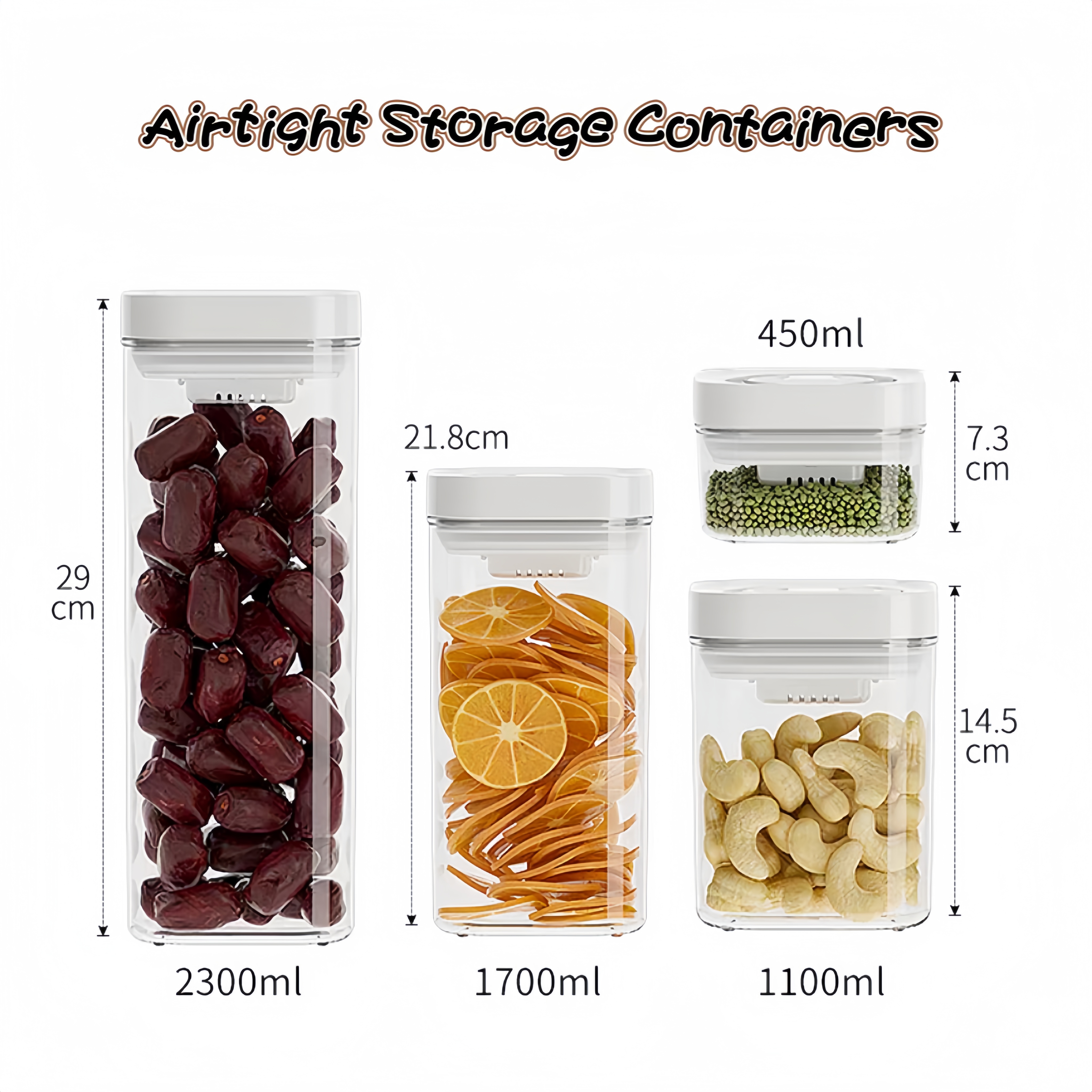 Push Close Airtight Food Storage Container Bekas Simpanan Makanan ...