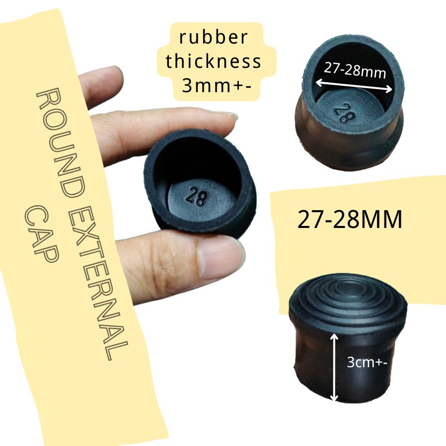 Round External Rubber Cap GETAH HITAM BULAT LUAR UNTUK TAPAK KAKI MEJA ...