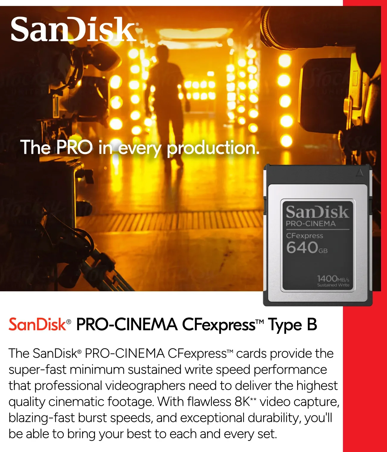 SanDisk PRO-Cinema CFexpress Type-A 480GB - Bis Zu 1.800 MB/s Für 8K Video