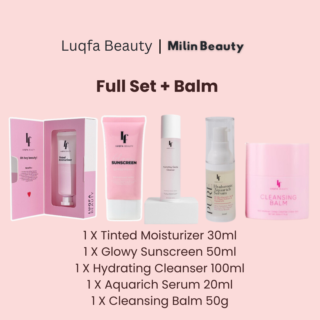 (Set Besar) Luqfa Beauty Tinted Moisturizer/Glowy Sunscreen/Aquarich ...