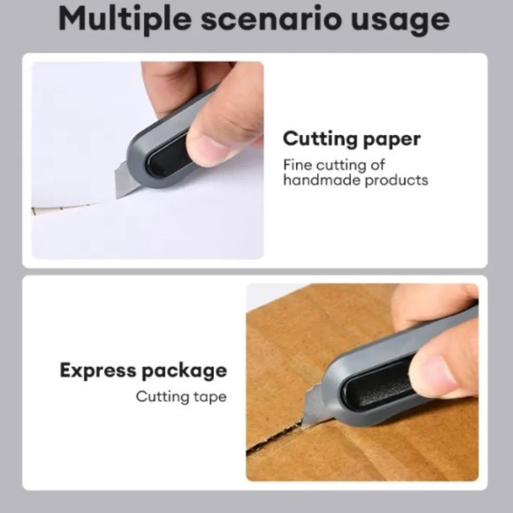 DELI DL-HT4007 Cutter 25x80mm (Blade 12mm) SK5 Mini Pocket Knife Home ...