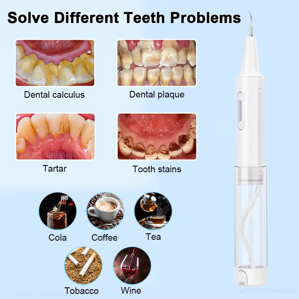Ultrasonic Tooth Cleaner Scaler Electric Dental Calculus Remover with ...