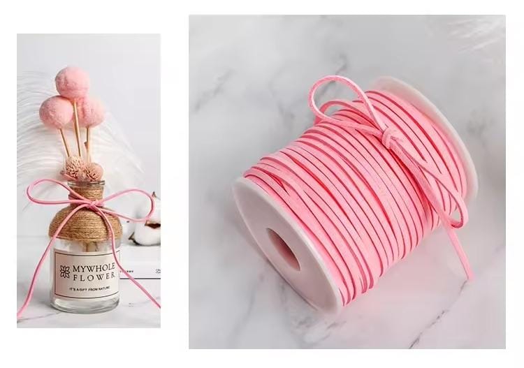Leather Rope Deerskin Velvet/Floral Velvet Rope String Flower Gift Box ...
