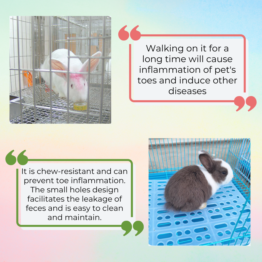 Pet Cage Floor Mat Plastic Foot Pad Slab Rabbit and Small Animal ...