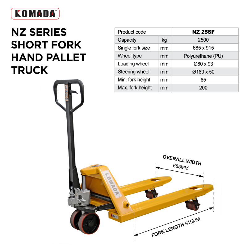 TTF RACK™ NZ Series Short Fork Jek Tangan Hand Pallet Truck | 2500KG ...