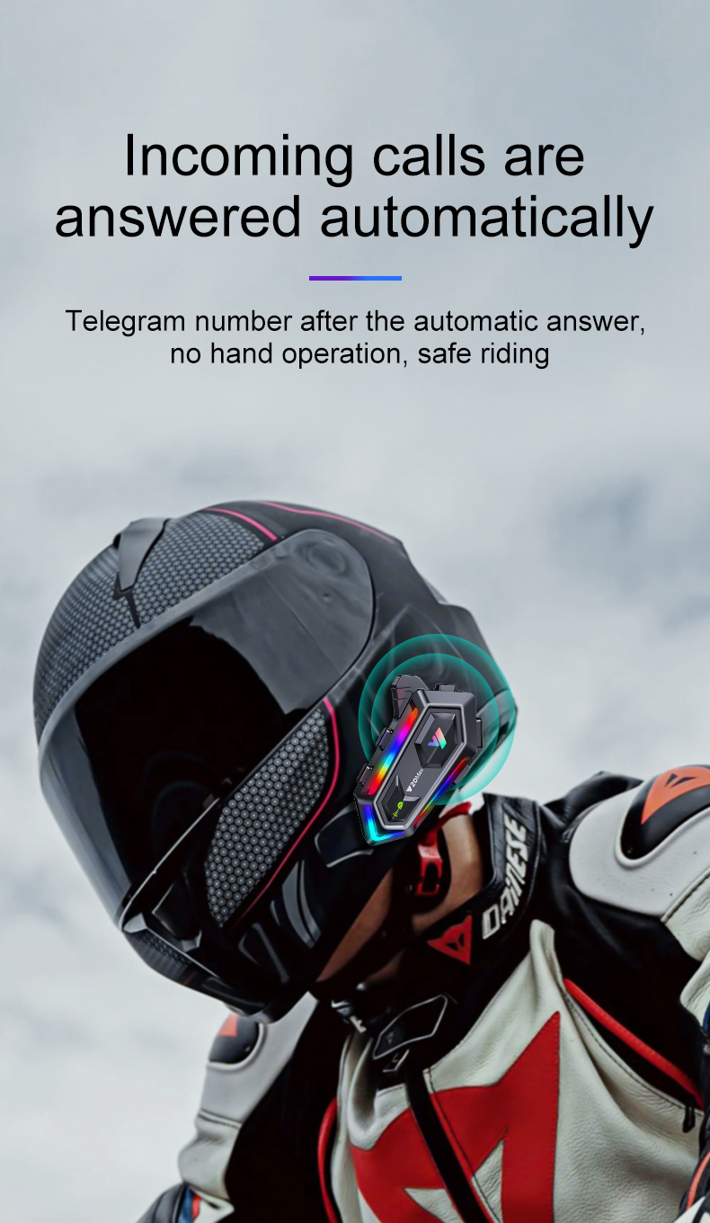 Y20 MAX Motorcycle Helmet Bluetooth Headset Intercom With Mixing - View #13
