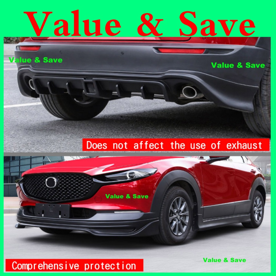 Mazda CX30 AutoExe Design ABS Matte Black Body Kit Car Front Bumper Lip ...