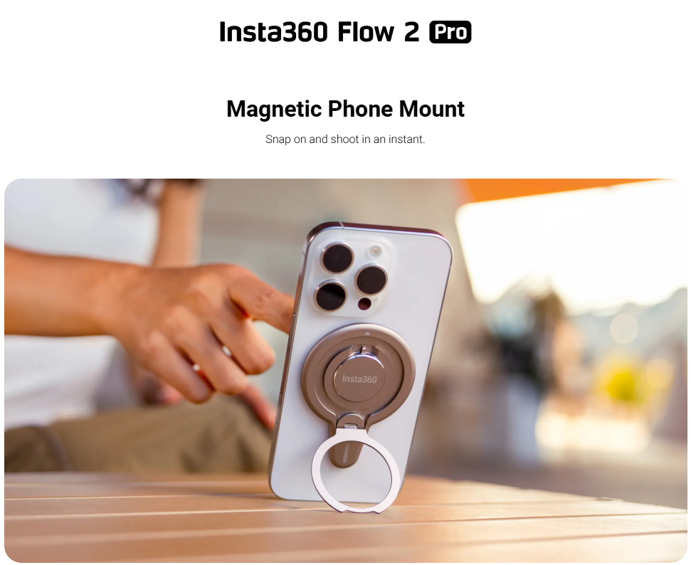Insta 360 Flow Insta360 Flow/Flow Pro Magnetic Phone Mount Snap