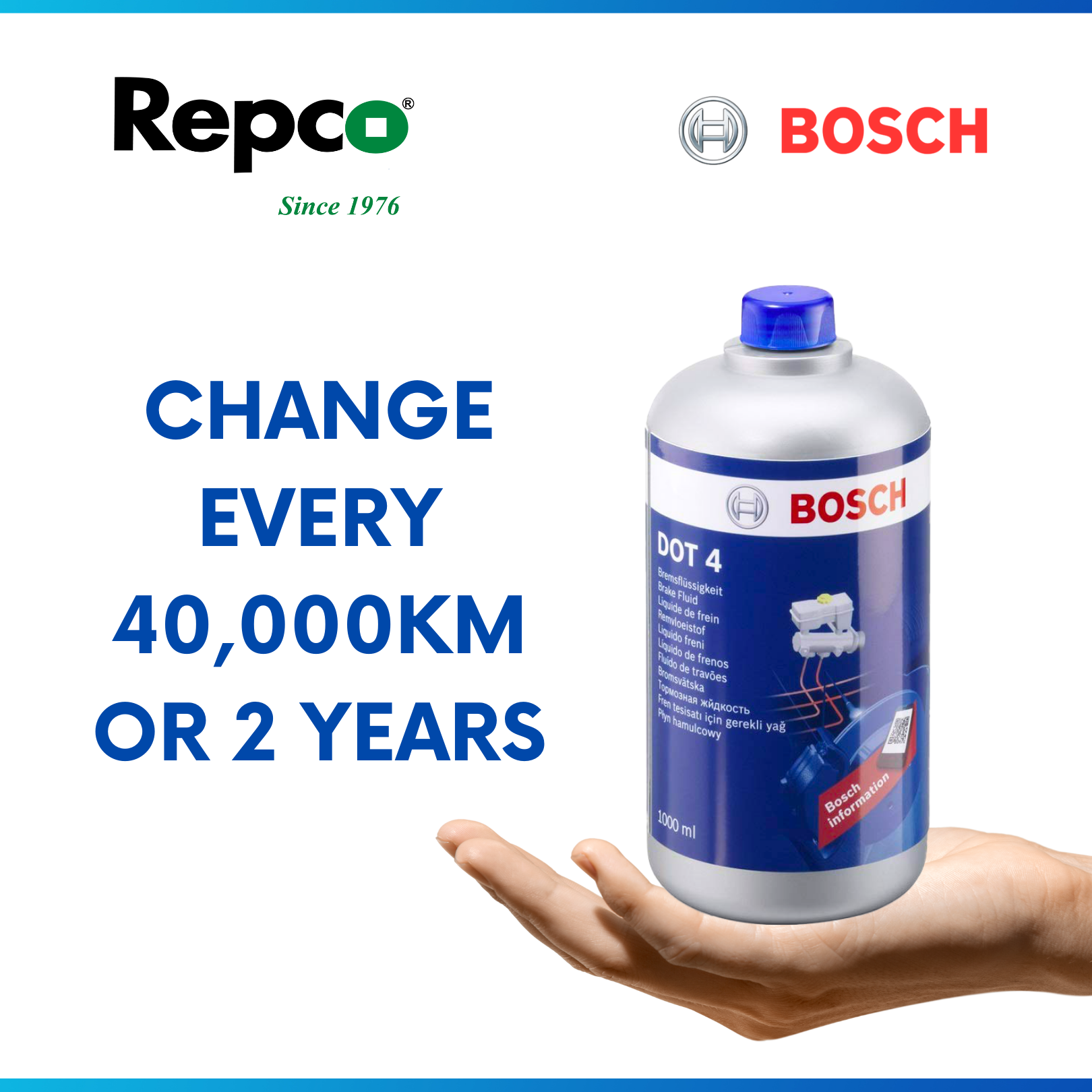Repco® Bosch Dot 4 (2025) Premium Brake Fluid (1000ml) | 0986 T18 017 ...