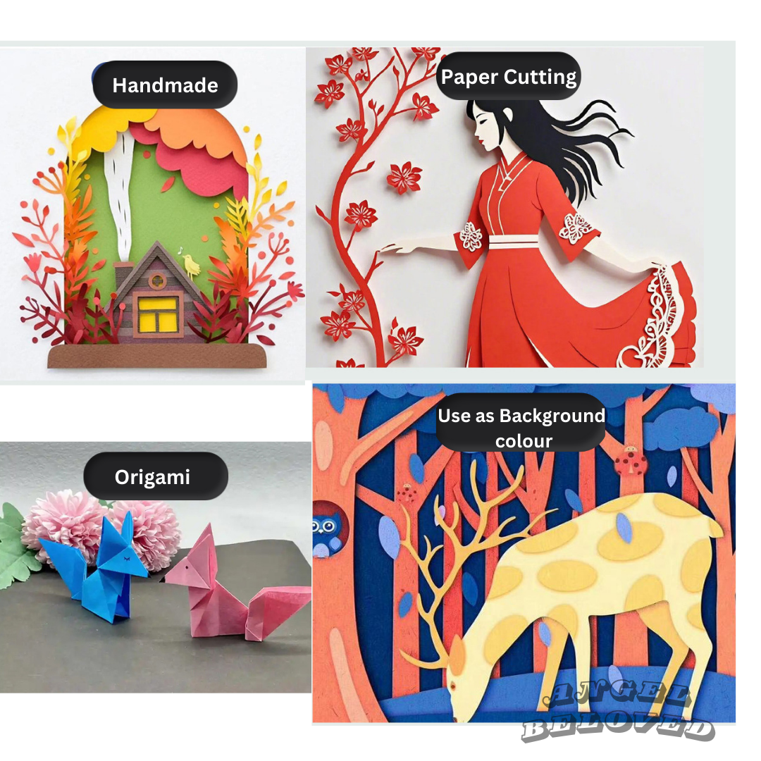 A4 Colour Craft Paper Art Paper Origami Paper 80gsm A4 Kertas Warna ...