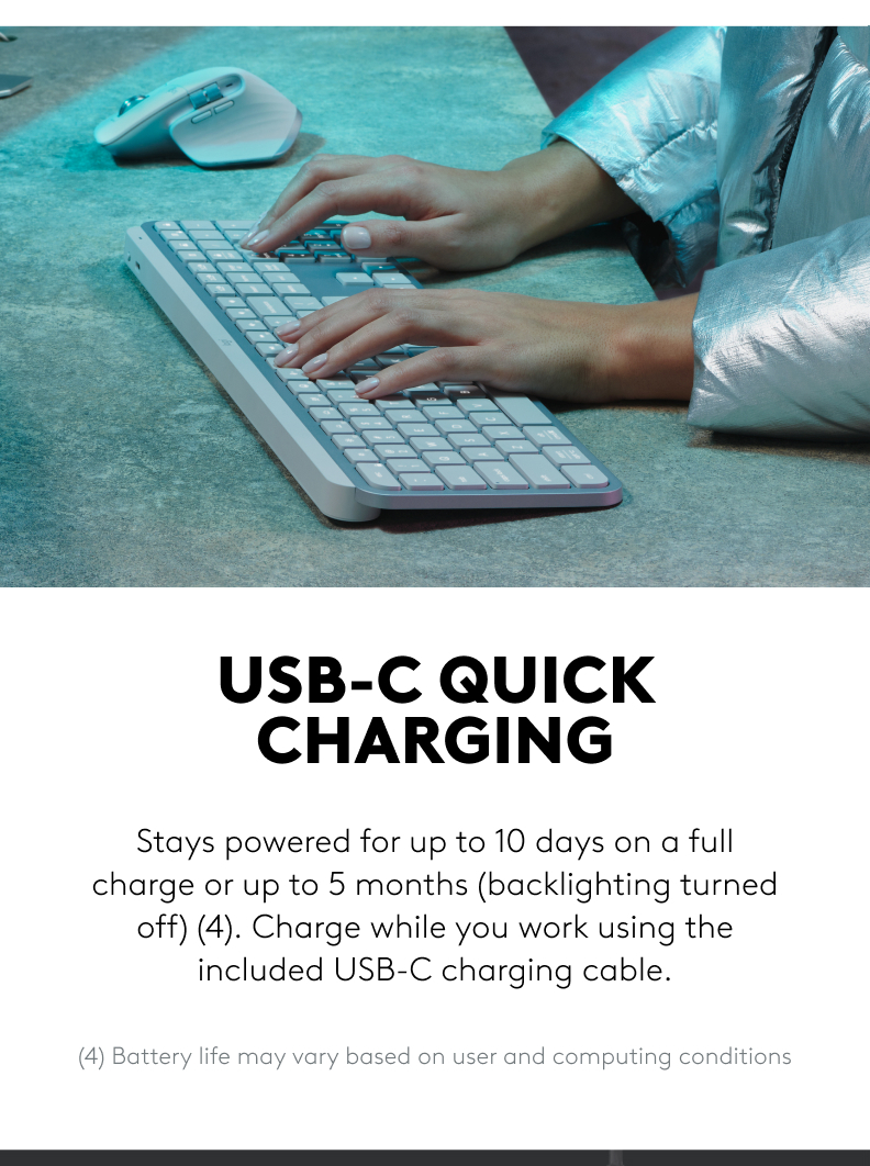 Logitech MX Keys S Wireless Keyboard, Low Profile, Fluid Precise Quiet ...