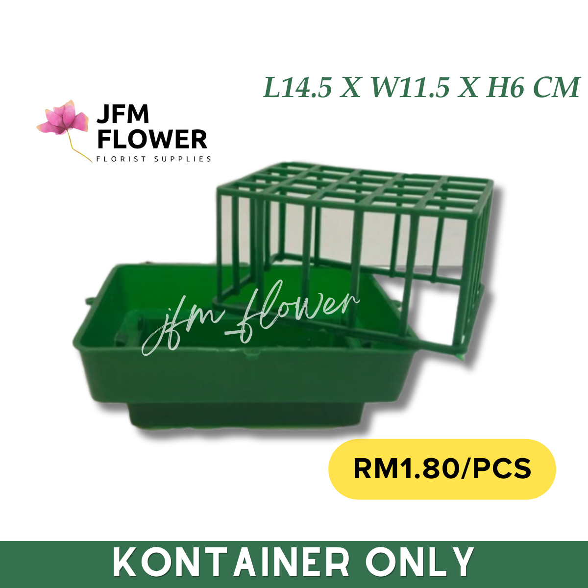 [RM1.80/PCS] 1PC Kontainer Span Bunga/Container for Wet Sponge/Span ...
