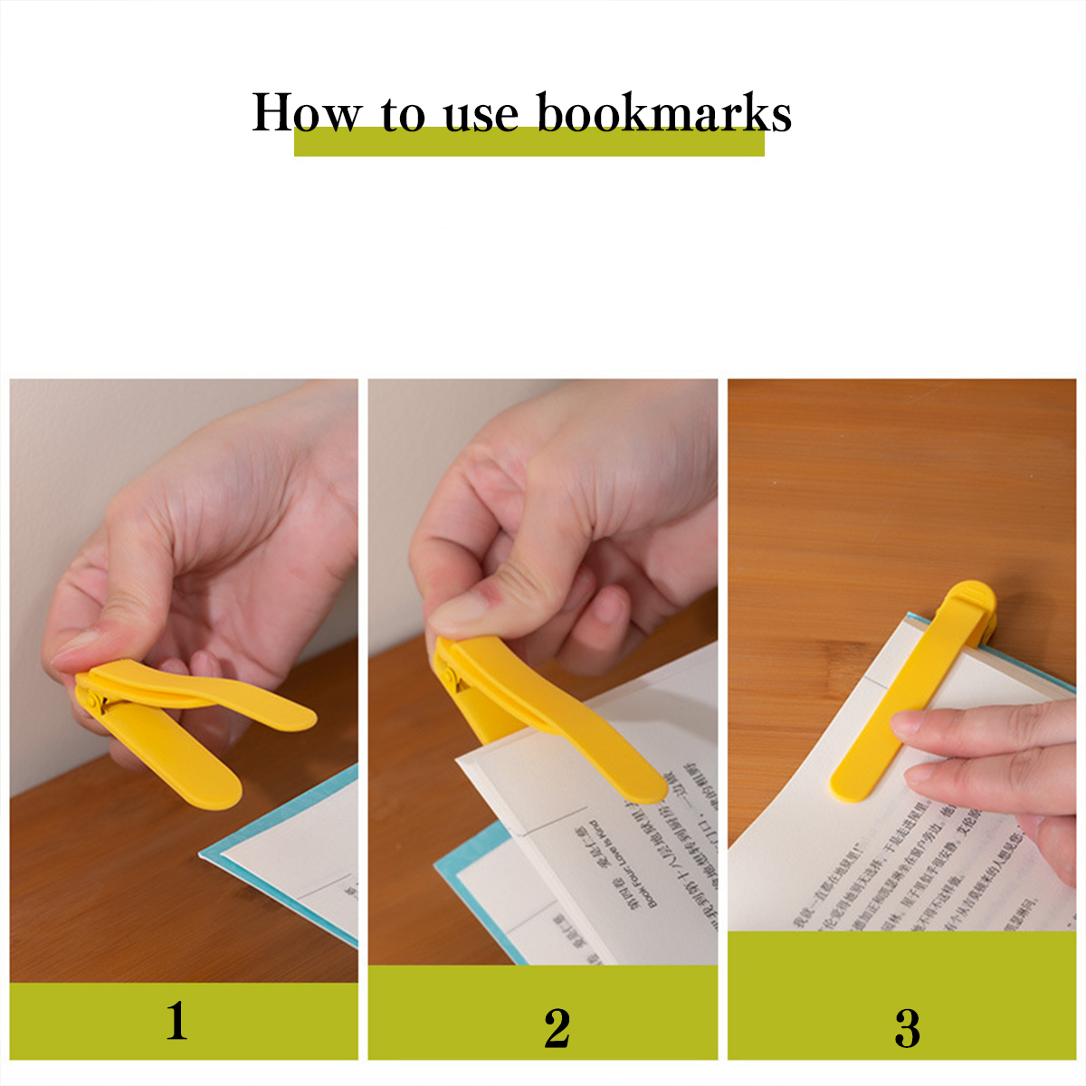 1/3 pieces Simple Reading Bookmark Clip Automatic Follow-up Reading ...