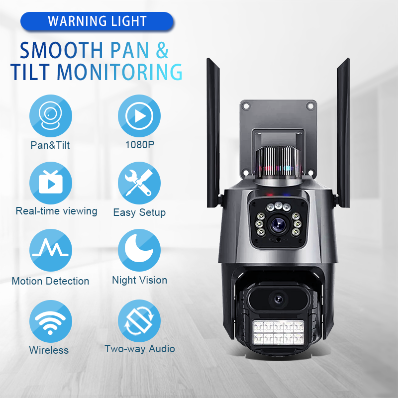V380 Pro CCTV Cameras SC08 Dual Lens Outdoor Waterproof Connect WiFi ...