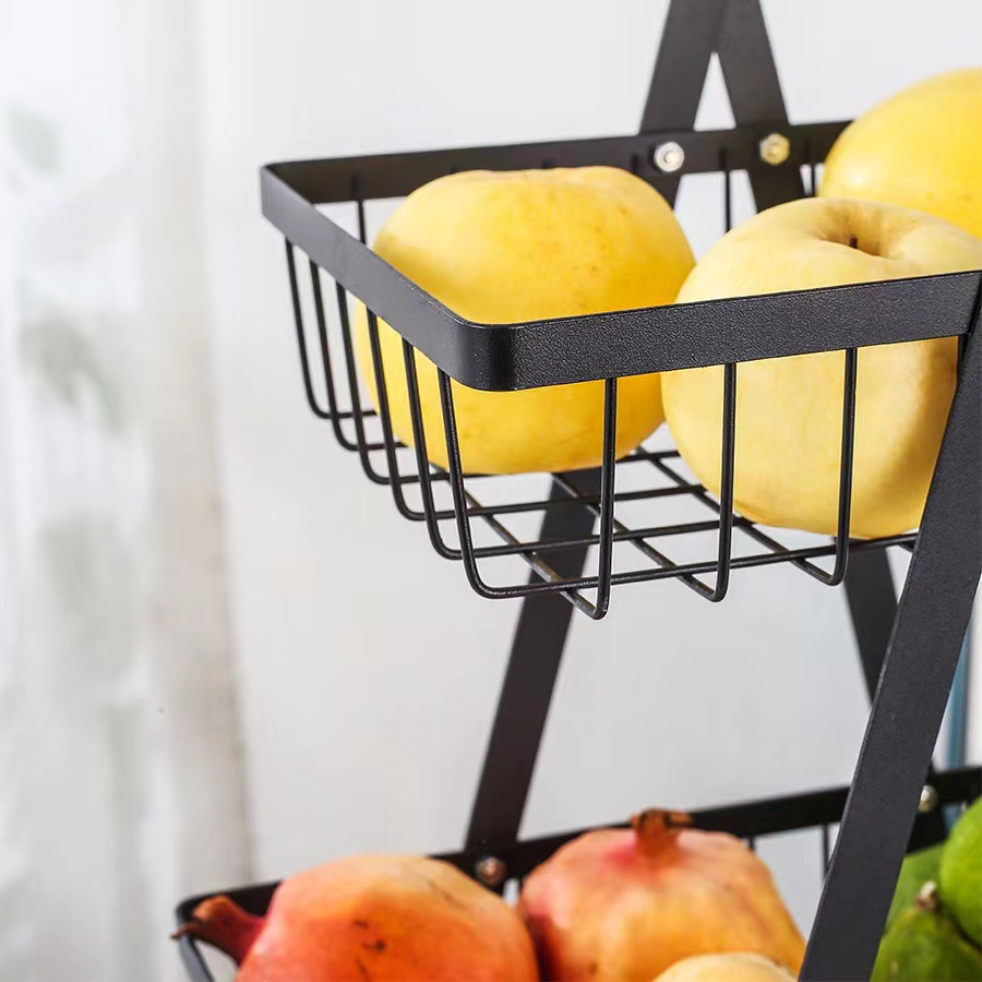 2 Tier Onion Rack Fruit Basket Rak Bawang Bertingkat Vegetable Storage ...