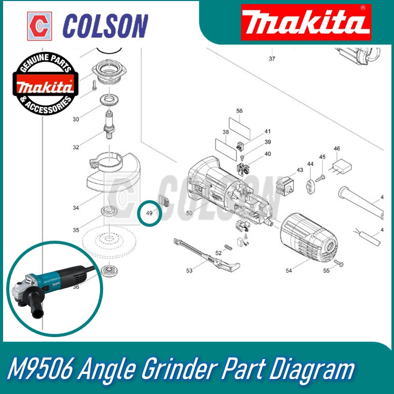 COLSON MAKITA 418016-5 M9506 Angle Grinder Switch Knob | Shopee Malaysia