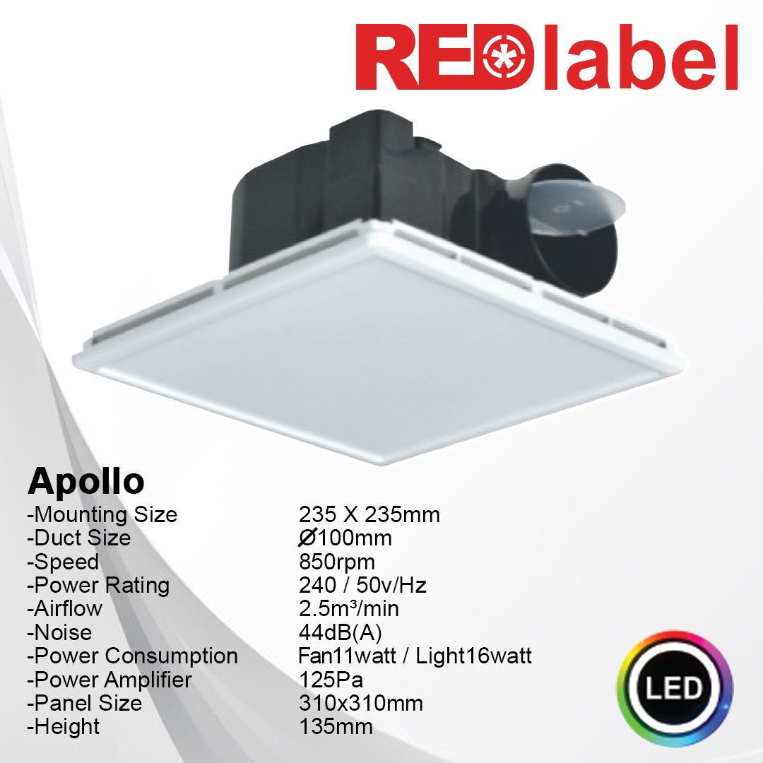 REDlabel Ceiling Ventilation Fan APOLLO / KONG / SENSORY Ceiling ...