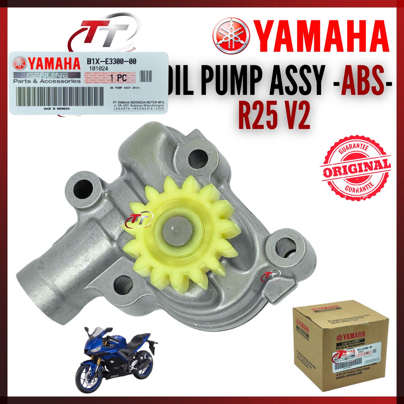 R25 YZF-R25 R3 MT25 OIL PUMP ASSY IDLE GEAR 4T PAM MINYAK ENGINE PUM ...