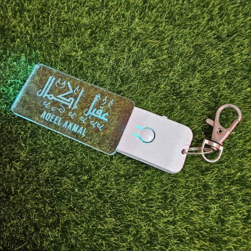 Keychain LED Khat 7 Color LED Rechargeable Battery Khat Thuluth Khat ...